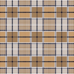 Beige and Grey Plaid Check Tartan Scottish kilt 