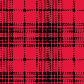 Black and Red Plaid Check Tartan Scottish kilt 