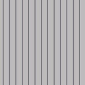 Pebble Grey Pin Stripe Pattern Vertical in Mouse Grey