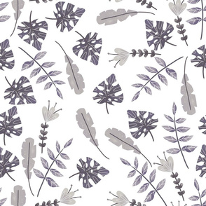 Black and White Tropical Leaves Watercolor Style 2021 Trend Colors for Wallpaper and Fabric Kids and Baby 