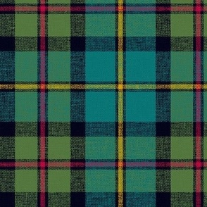 MacLeod of Harris / green MacLeod / MacLeod hunting tartan, 6" c. 1831, muted with slubs