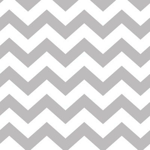 Chevron Pattern - Pebble Grey and White