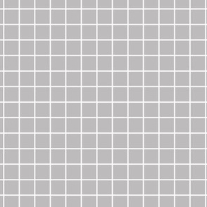 Grid Pattern - Pebble Grey and White