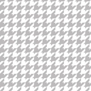 Houndstooth Pattern - Pebble Grey and White