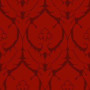 simple Renaissance damask, dark red