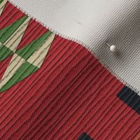 Antique Chimayo Tribal Saddle Blanket Pattern