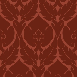 simple Renaissance damask, maroon