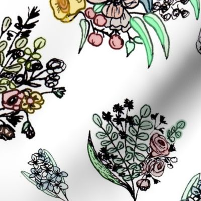 Hand drawn Florals