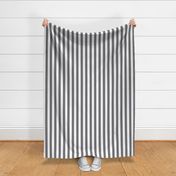 Large Mouse Grey Awning Stripe Pattern Vertical in White