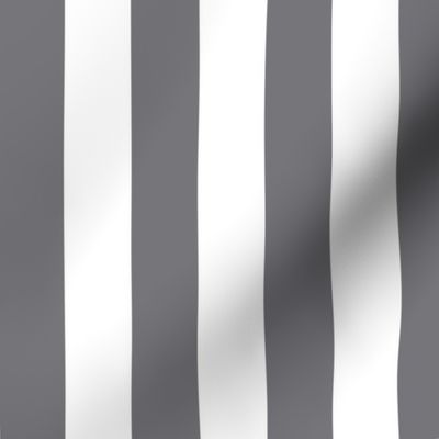 Large Mouse Grey Awning Stripe Pattern Vertical in White