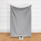 Mouse Grey Awning Stripe Pattern Vertical in White