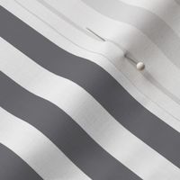 Mouse Grey Awning Stripe Pattern Vertical in White