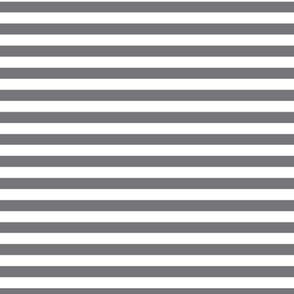Mouse Grey Bengal Stripe Pattern Horizontal in White