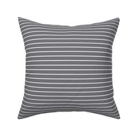 Mouse Grey Pin Stripe Pattern Horizontal in White