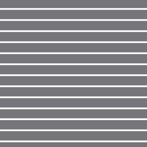 Mouse Grey Pin Stripe Pattern Horizontal in White