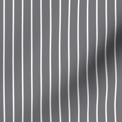 Mouse Grey Pin Stripe Pattern Vertical in White