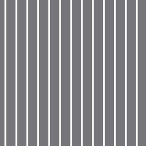 Mouse Grey Pin Stripe Pattern Vertical in White