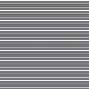 Small Mouse Grey Pin Stripe Pattern Horizontal in White