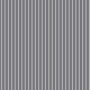 Small Mouse Grey Pin Stripe Pattern Vertical in White