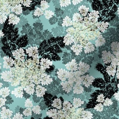 Queen Annes Lace | Small | Hint of Mint + Black