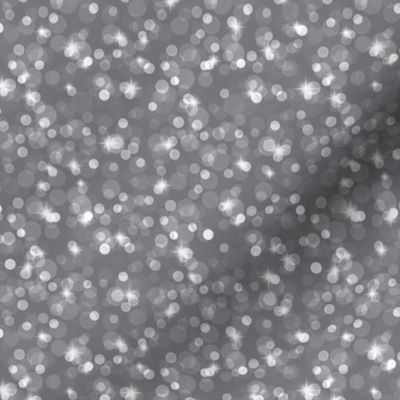 Small Sparkly Bokeh Pattern - Mouse Grey Color