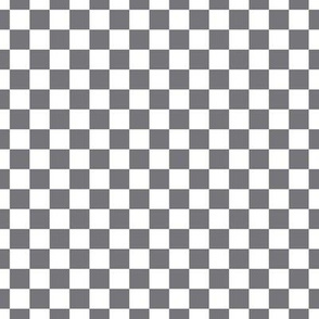 Checker Pattern - Mouse Grey and White