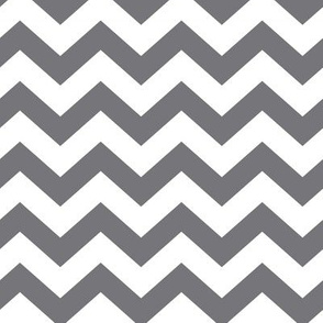 Chevron Pattern - Mouse Grey and White