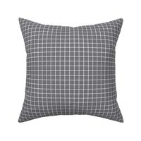 Grid Pattern - Mouse Grey and White