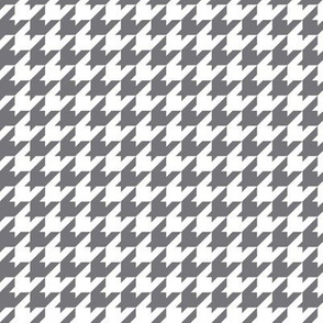 Houndstooth Pattern - Mouse Grey and White
