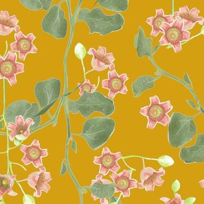 Kurrajong & Saltbush Florals / Mustard Yellow