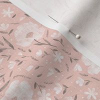 Small scale- Charlotte floral- warm pink