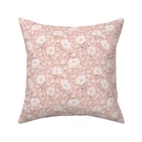 Small scale- Charlotte floral- warm pink