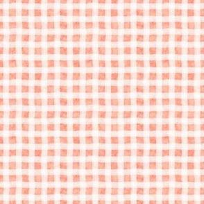 Coral Marble Wonky Gingham