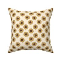 Sunflower print fabric -Yellow