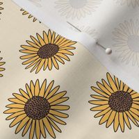 Sunflower print fabric -Yellow