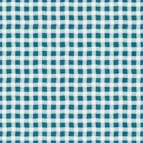 Ocean BlueTexture Wonky Gingham