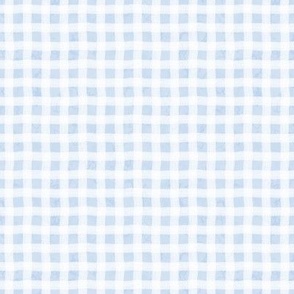 Pale Blue Marble Wonky Gingham