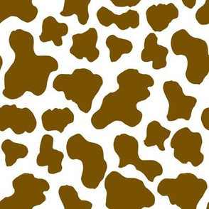 Brown cow fabric