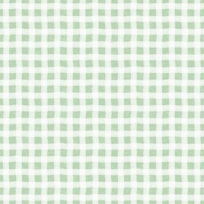 Pale Sage Texture Wonky Gingham