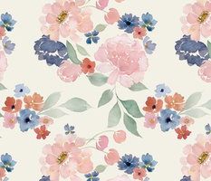 In Full Bloom: Extra Large Scale, Cream Background