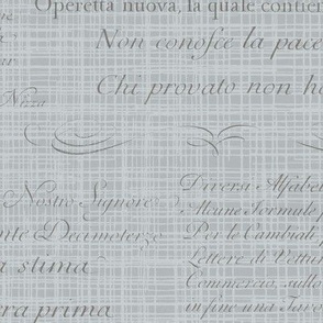Vintage Italian Scripts in medium grey