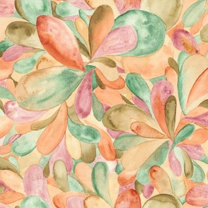 Watercolor Earth Tone Floral Boom