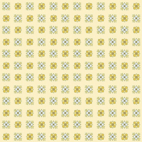 geometric rosettes light yellow small
