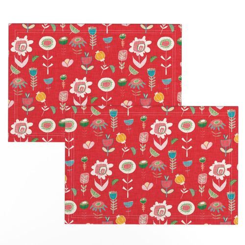 Hand Wild Floral Red