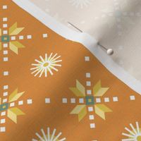 geometric stars foulard orange small