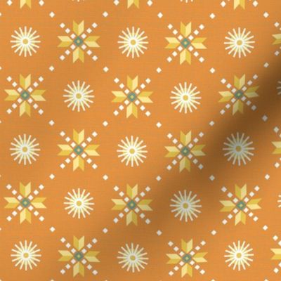 geometric stars foulard orange small