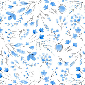 Pencil flowers (blue)