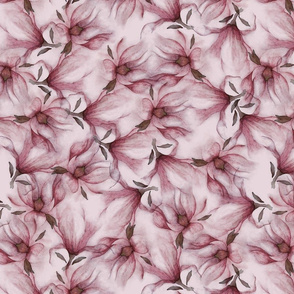 Pink Magnolias Watercolour