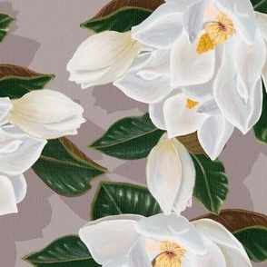 Blushing Magnolia Trellis Taupe Large
