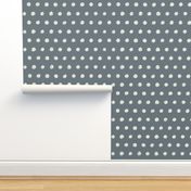 Textured Polka Dots on Grey